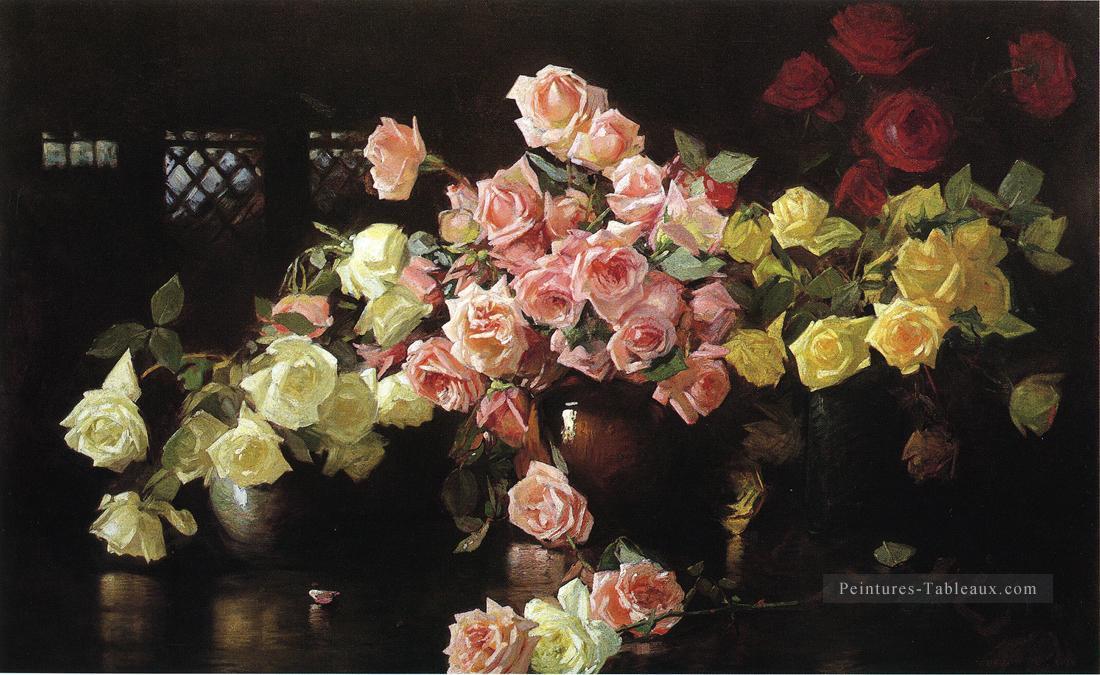 Roses fleur peintre Joseph DeCamp Peintures à l'huile